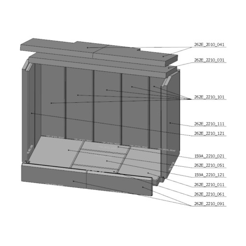 Žárobetonová komora komplet - bílá KV IMPRESSION 3G 80.54.14 